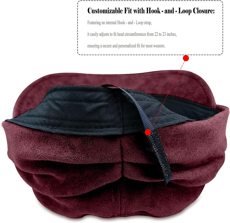 huablo Women's Suede Flat Top Newsboy Cap - Soft Brim & Hook - and - Loop Adjustment - Fall Winter Cabbie Paperboy Hats - Image 5